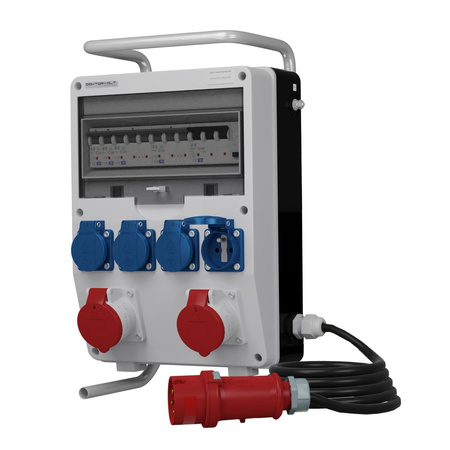 Stromverteiler TD-S/FI 2x16A 4x230V franz System SKHU Kabel 5x4mm2 Doktorvolt® DV-0175-F