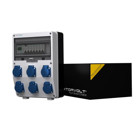 Stromverteiler 6x230V pTD-S/FI 1P Stromzähler SIEMENS und MENNEKES Doktorvolt DV-4821-D