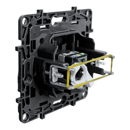 Computersteckdose RJ45 CAT6A STP schwarz Niloe Step 2748