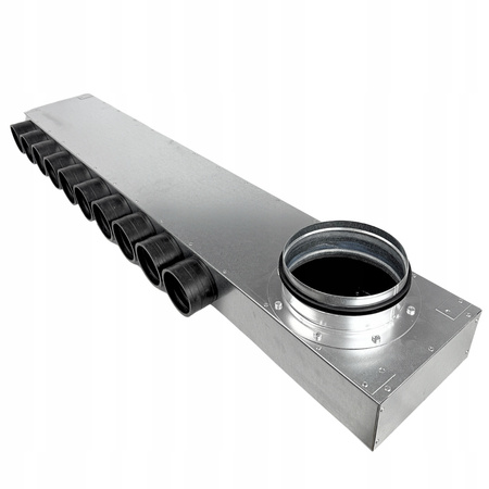 Lüftungsverteiler Verteilerkasten 10x75 Ø200 Wohnraumlüftung Luftverteiler E-KRRR-10x75/200-OC