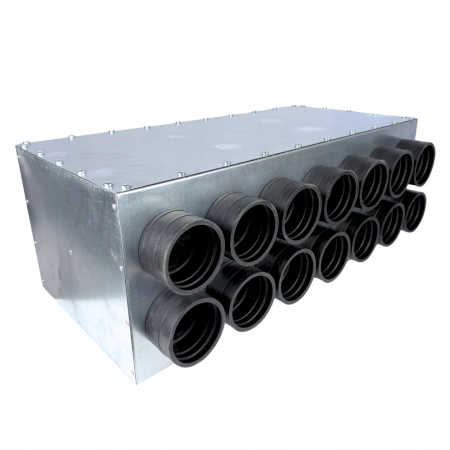 Lüftungsverteiler Verteilerkasten 14x75 Ø200 Wohnraumlüftung Luftverteiler E-KRT-14x75/200-OC