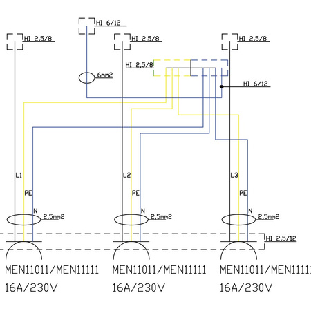 Stromverteiler TD 3x230V Mennekes Doktorvolt® DV-9009-D