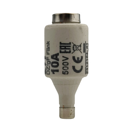 1 Stück Sicherungseinsatz Schmelzsicherung ETI Porzellan Sicherung DII DZ/gF 10A/500V 002312104