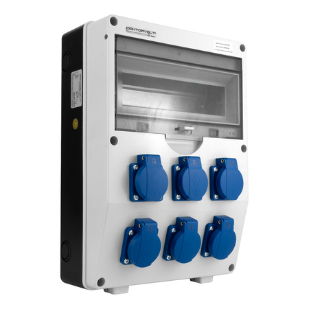 Baustromverteiler TD 6x230V Verteilerkasten Mennekes Steckdosen Doktorvolt DV-0571-F