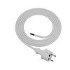 Anschlusskabel 1,5m IP44 mit geradem Stecker 250V 16A 3x1,5 mm² H05VV-F PP-40H Weiß W-98379