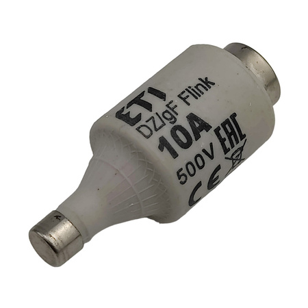 1 Stück Sicherungseinsatz Schmelzsicherung ETI Porzellan Sicherung DII DZ/gF 10A/500V 002312104