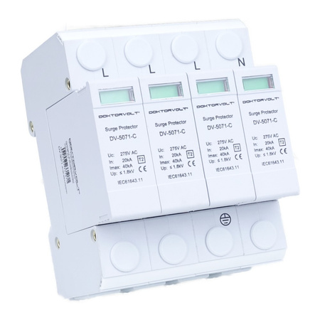Überspannungsschutz 4P 20-40kA AC T2 Blitzschutz Doktorvolt DV-5071