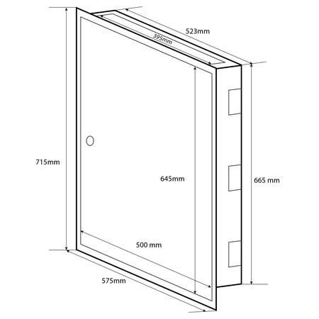 Doktorvolt Verteilerkasten Unterputz Sicherungskasten aus Metall 72 Module 3-reihig IP30 MP72/3/24
