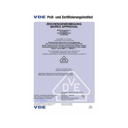 SEZ Fi-Schalter 25A 300mA 2p 10kA 0090663 FI-Schutzschalter 0090671