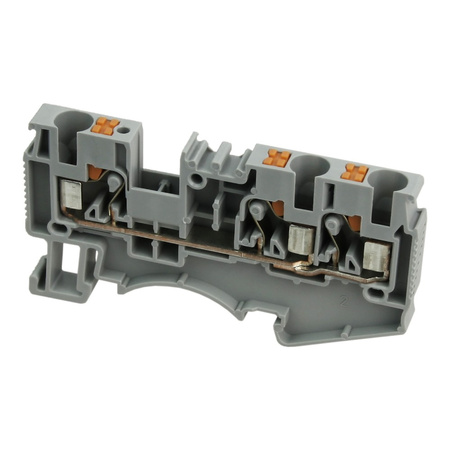 Reihenklemme 2.5mm2 3 Leiter Durchgangsklemme 1P Grau UL DS2.5-TW-01P-11-00AH