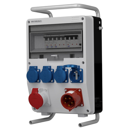 Stromverteiler TD-S/FI 16A 4x230V SKHU 32A Anbaustecker franz/belg System Doktorvolt DV-0243-F