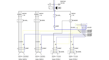 Stromverteiler ECO-S/FI 1x32A 1x16A 2x230V franz/belg System Doktorvolt DV-2589-F