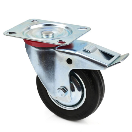 Lenkrolle Stahl Gummi mit Feststeller Ø100/125/160/200 mm G71519