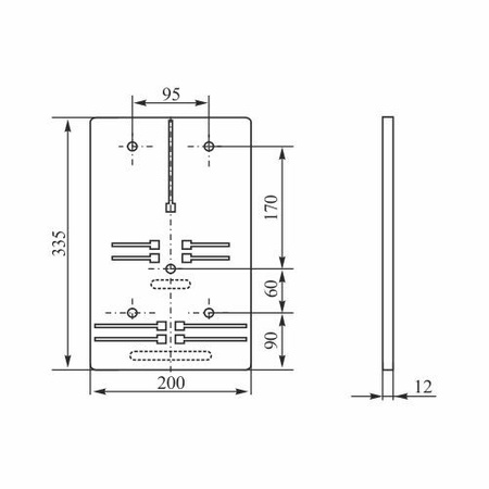 Stromzähler Schalttafeln T-U 1F/3F-b/z-12 Zählertafel E-P 10.12