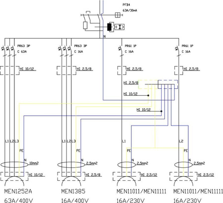 Stromverteiler TD-S/FI 1x63A 1x16A 2x230V Baustromverteiler Doktorvolt DV-2268-D