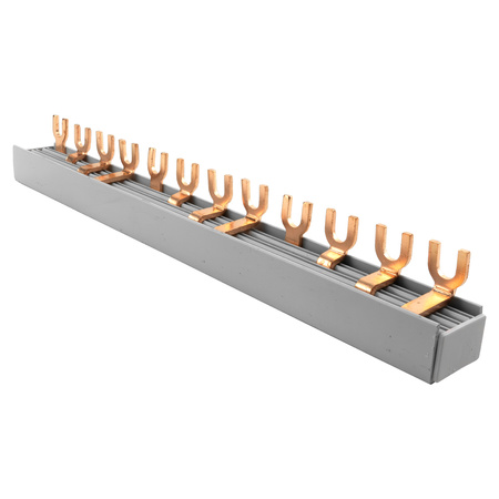 Phasenschiene 4P Gabel 12-polig 16mm2 PS/G Schiene Sammelschiene 125A DV-2831-PSG