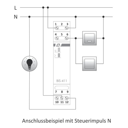 Bistabiles Relais 230V 16A Beleuchtung F&F BIS-411 2Z