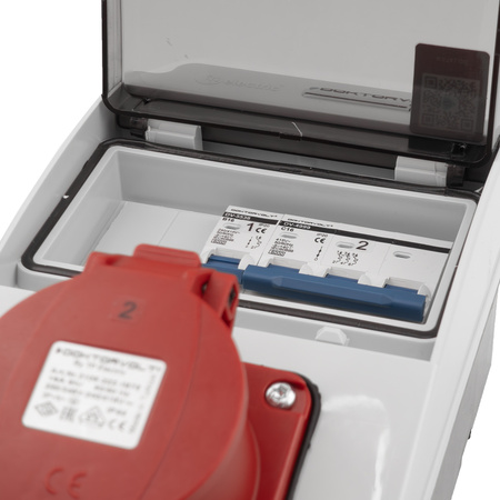 Wandverteiler XS-S 16A 2x230V IP44 Stromverteiler Komplett Verdrahtet Doktorvolt DV-5107-D