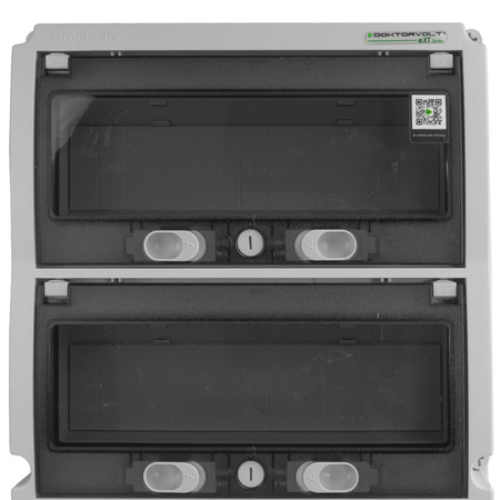 Baustromverteiler 16A 32A CEE 4x230V typ E Stromverteiler mit 26 Module Revisionsfenster Doktorvolt DV-5312-F