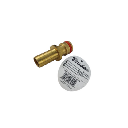 Nippel für Schnellkupplung, Verbindungsstück mit Stecker für Schlauch 1/2" MESSING BR-2012