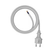 Anschlusskabel 5m IP44 mit geradem Stecker 250V 16A 3x1,5 mm² H05VV-F PP-40H Weiß W-98387