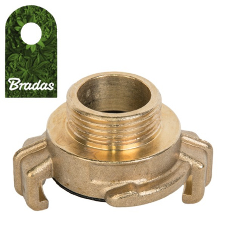 Klauenkupplung GEKA Außengewinde 3/4" Messing Schnellkupplung BRADAS BR-GK111A