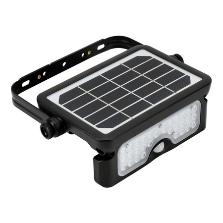Solar-LED-Strahler SOLEN 5W 500LM 4000K IP65 Schwarz mit PIR-Sensor C83-SON-005BL-4K-PIR