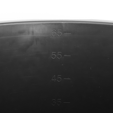 Mörtelkübel 65L Mörtelwanne Baueimer Mörtelkasten pflanzkübel Mörteleimer Kübel für Mörtel Beton Kleber widerstandsfähig aus PP/PE-Regranulat Zementkübel rund schwarz DV-5657