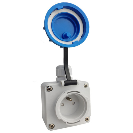 Steckdose 16A 230V hermetische Industriesteckdose wasserdicht IP68 Aufputz 3101-382-0900