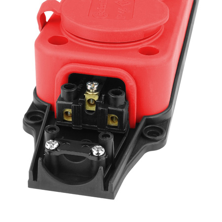 Steckdosenleiste Mehrfachsteckdose 3-fach Aussen Schuko rot 3101-308-1600