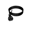 Anschlusskabel 3,8m mit geradem Stecker TYP E 230V 16A 2×1,5 mm² H07BQ-F PP-21 Schwarz W-98548