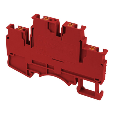 Reihenklemme 2.5mm2 4 Leiter Doppelstockklemme Etagenklemme Rot DSKK2.5-01P-16-00A(H