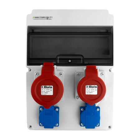 Baustromverteiler JUN 32A/16A/2x230V Bals-Steckdosen DOKTORVOLT® DV-6832-F