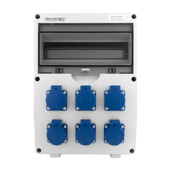 Baustromverteiler TD 6x230V Verteilerkasten Mennekes Steckdosen Doktorvolt DV-0571-F