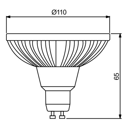 Leuchtmittel LED silber 850lm 12W GU10 120s 3000K GTV LD-ES11175-30