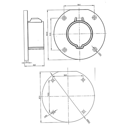 Elektroautos Typ 1 SAE J1772 Steckerhalterung Kabelhalter gerade Ladegerät Stecker Halter FAAC-V-03-01A(H)