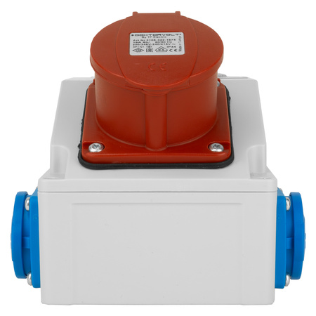 Wandverteiler 16A 2x230V mit Nockenschalter IP44 Stromverteiler Komplett Verdrahtet Doktorvolt DV-5220-D