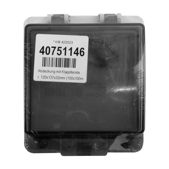 Revisionsfenster mit Klappe 120×137×32 mm Schutzabdeckung mit Klappe IP67 40751146