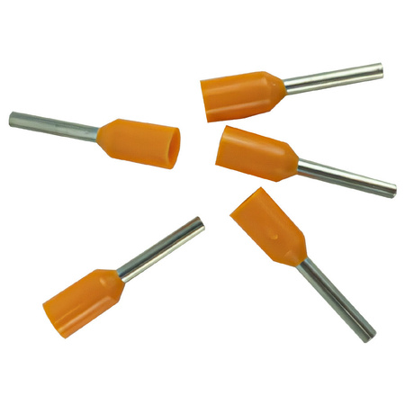 Isolierte Aderendhülsen 0,5mm² Orange 100 Stück für sichere Kabelverbindungen und einfache Montage E0508