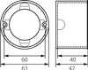 Schalterdose Unterputzdose 13.75 PKpw-Ø 60 x40 mit Geräteschraube E-P 3579