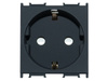 Steckdose Schuko KS 16A 230V 2M 2P+E Schwarz-Matt PD12 Einsatz 9456 / VM10SB-U