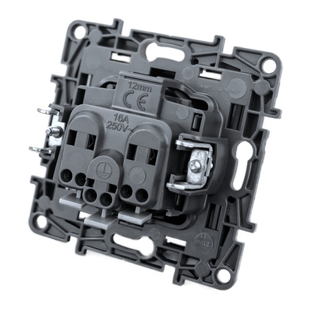 Steckdose 2P + E franz. System schwarz Niloe Step 863531