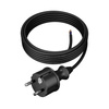 Anschlusskabel 5m IP44 mit geradem Stecker 250V 16A 3x1 mm² H05RR-F PP-40H Schwarz W-97269