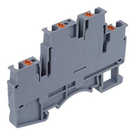 Reihenklemme 2.5mm2 4 Leiter Doppelstockklemme Etagenklemme Grau DSKK2.5-01P-11-00A