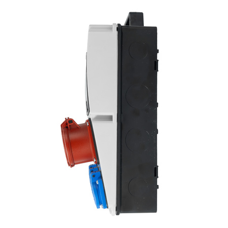 Baustromverteiler 16A 32A CEE 3x230V Stromverteiler mit Griff FI+LS-Schalter Wandverteiler Doktorvolt DV-8126-F