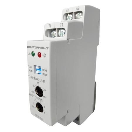 ELKO Thermostat zur Temperaturüberwachung und -regelung im Bereich von -15°C bis +45°C einstufig TER-3H