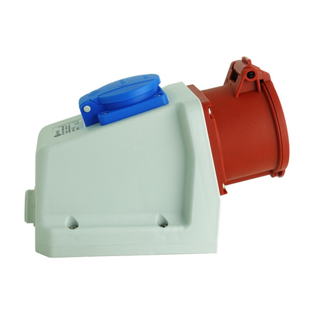 Combo Wandsteckdose 5-polig CEE 16A IP44 Schuko 230V 3105-600-1600