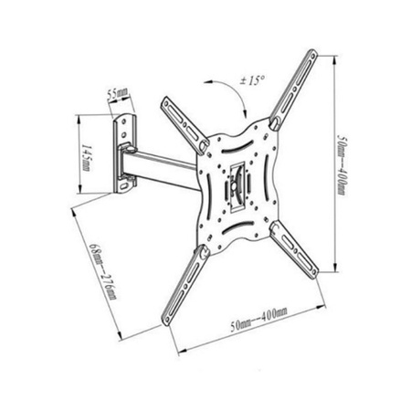 TV-Halterung Wandhalterung Fernseher LED/LCD 13-46" 25KG vertikale/horizontale CV-24
