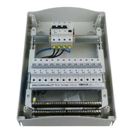 Feuchtraumverteiler bestückt HI-S/FI IP65 Aufputz Sicherungskasten DV-9122-HI