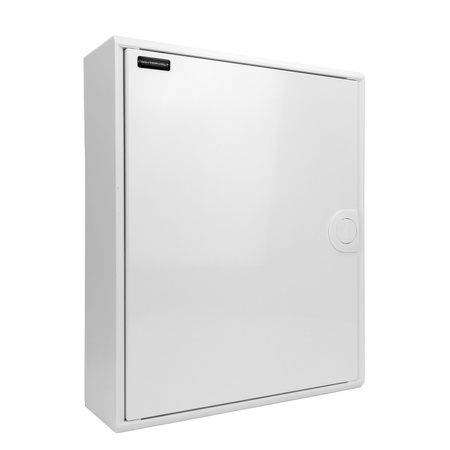 Sicherungskasten Aufputz Verteilerkasten 2-reihig 24 Module 8xMCB 1xRCCB VDE Saltek Überspannungsschutz verdrahtet Verteilerschrank mit Sicherungen 370x305x96,5mm Hager Hohlwand Verteiler Abzweigklemmen Doktorvolt  DV-6302-NT